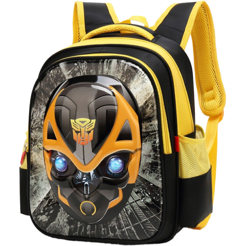 Sacs d'école pour enfants du primaire, Transformers Bumblebee Dog Boy, collégiens