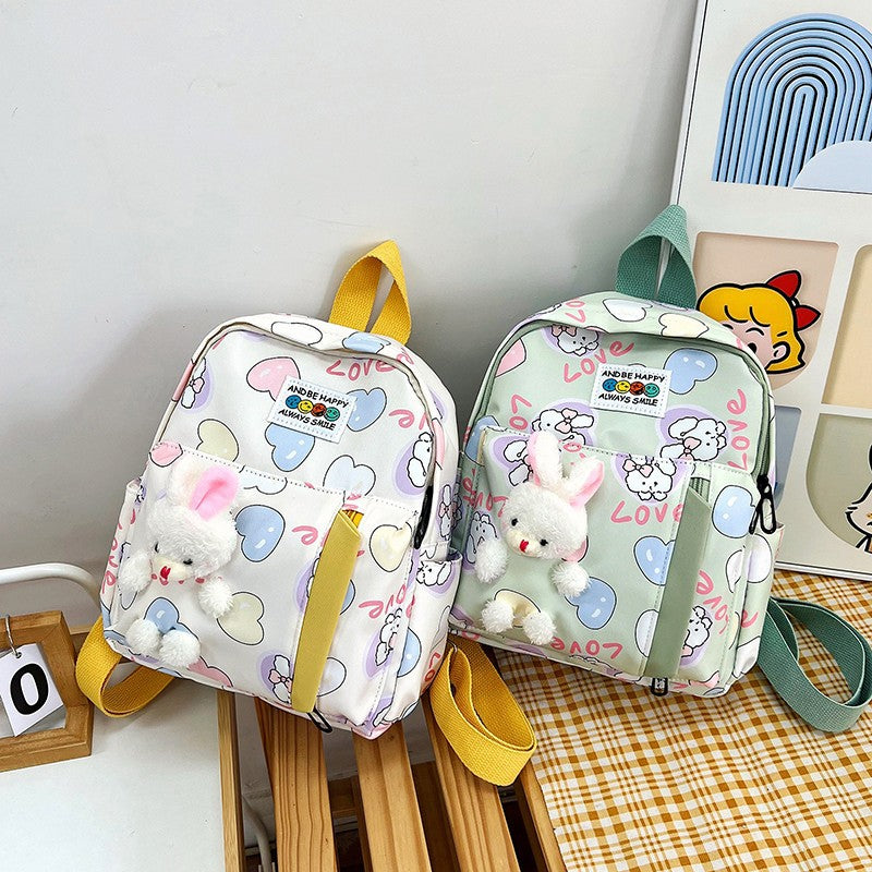 Children's Bunny Doll Primary Candy Color Large Children's Backpacks