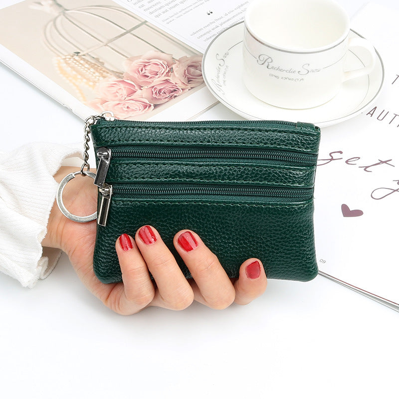 Pochette à fermeture éclair pour femmes, petit porte-monnaie à la mode