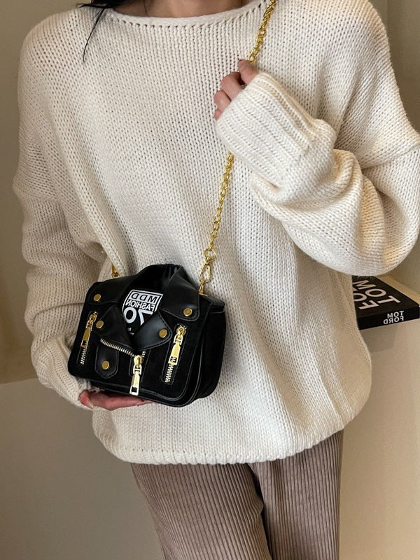 Women's Luxury Personalized Small Clothes Chain Square Winter Shoulder Bags