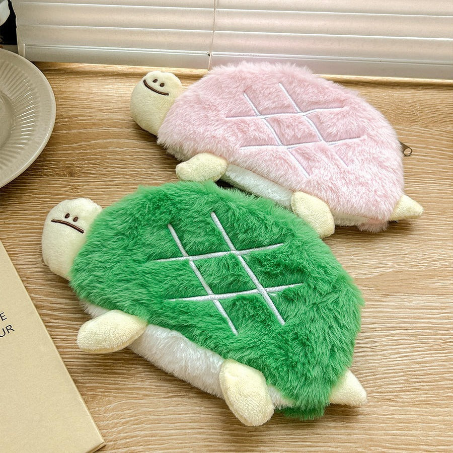 Fan Turtle Plush Funny Expression Earphone Coin Purses