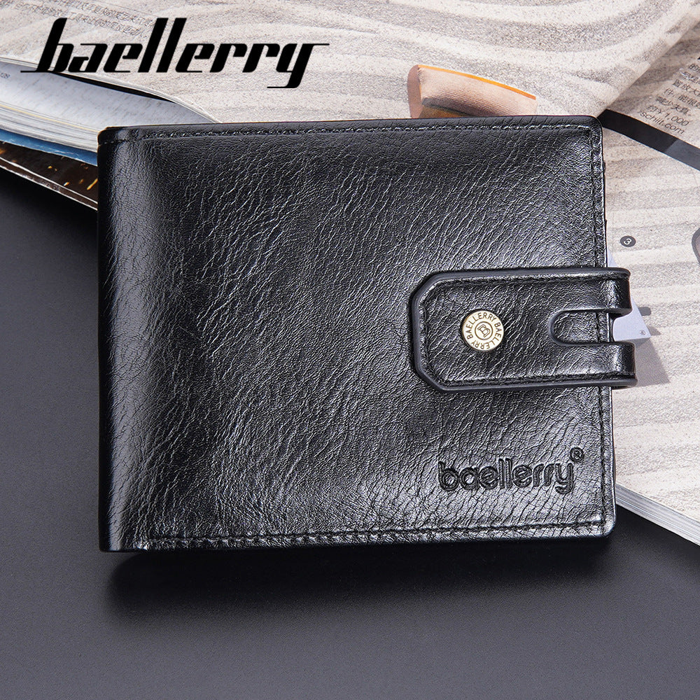 Men's Retro Short Multiple Slots Zipper Men's Wallets