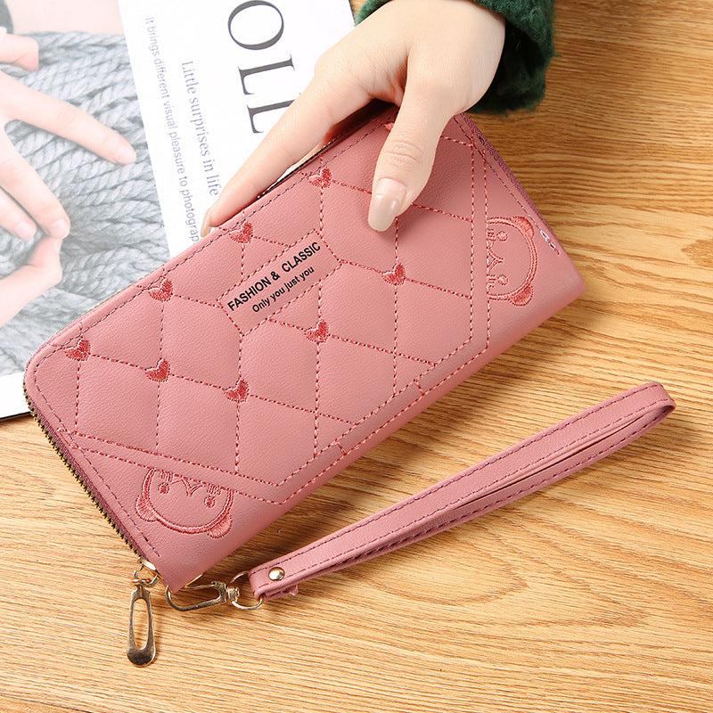 Women's Long Fashion Single Large Capacity Zipper Ladies Wallets