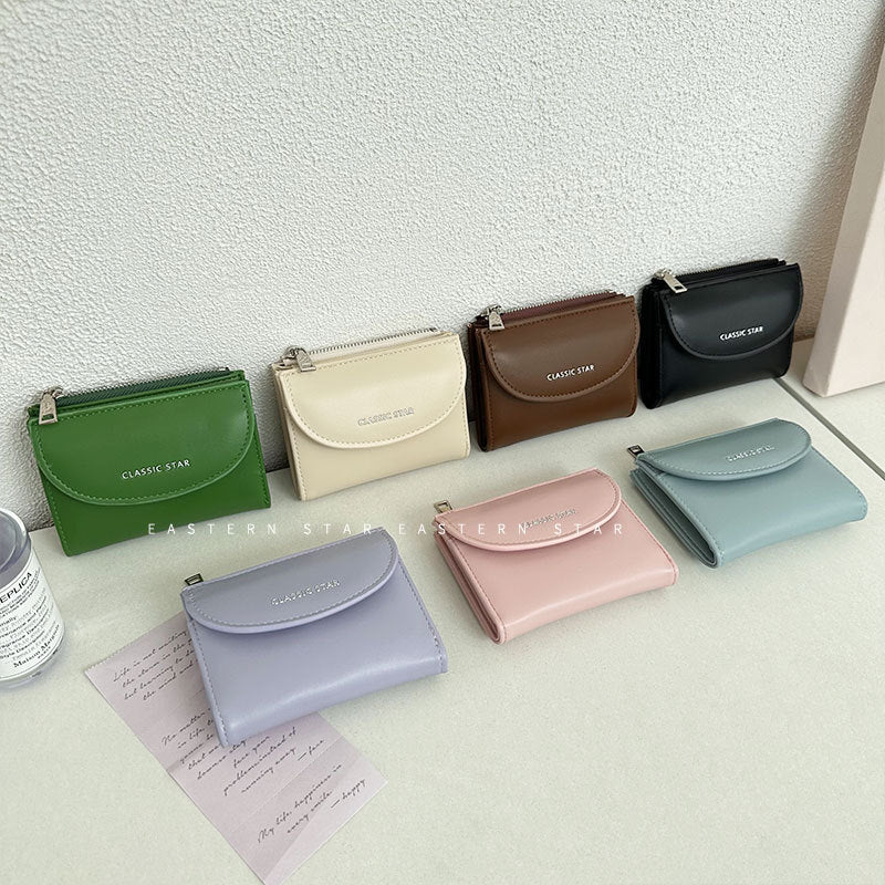 Women's Korean Style Solid Color Simple Ladies Wallets