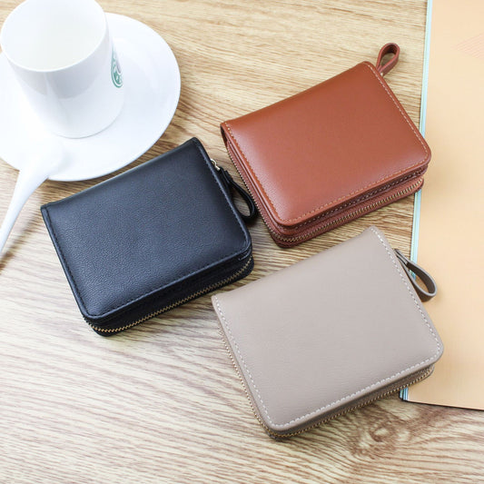 Women's Korean Style Side Zipper With Magnetic Snap Short Coin Purses