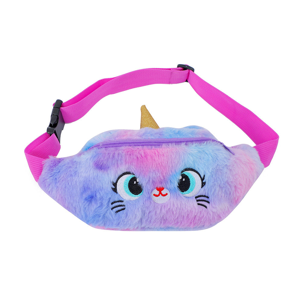 Charming Gift Furry Little Unicorn Cute Children's Waist Packs