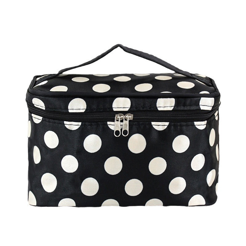 Women's Polka Dot With Mirror Printing Portable Cosmetic Bags