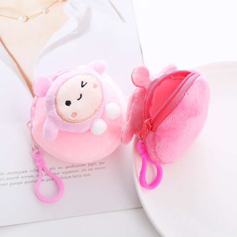 Cartoon Plush Jumping Ball Cute Pendant Coin Purses