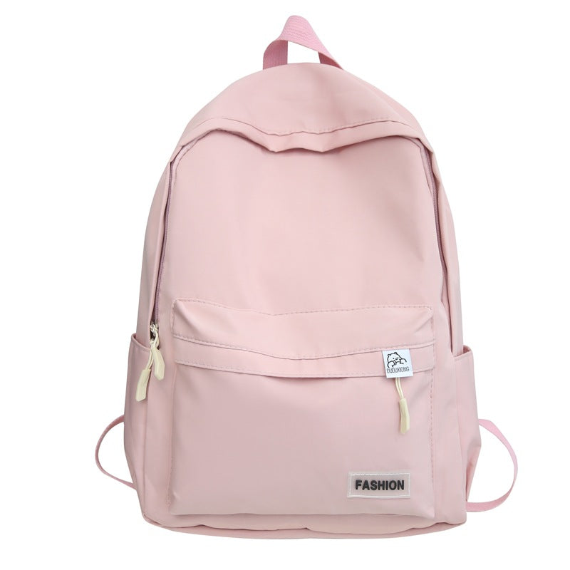 Women's & Men's Color Junior High College Simple Large Backpacks