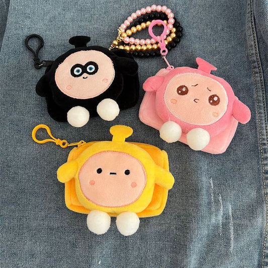 Fête en peluche mignon fille pendentif stockage porte-monnaie