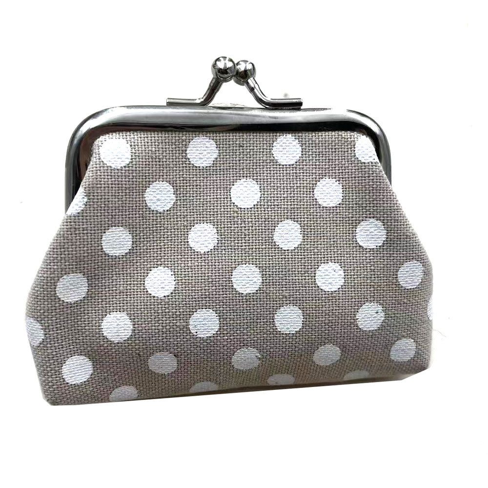 Mini Canvas Dots Ethnic Retro Style Coin Purses