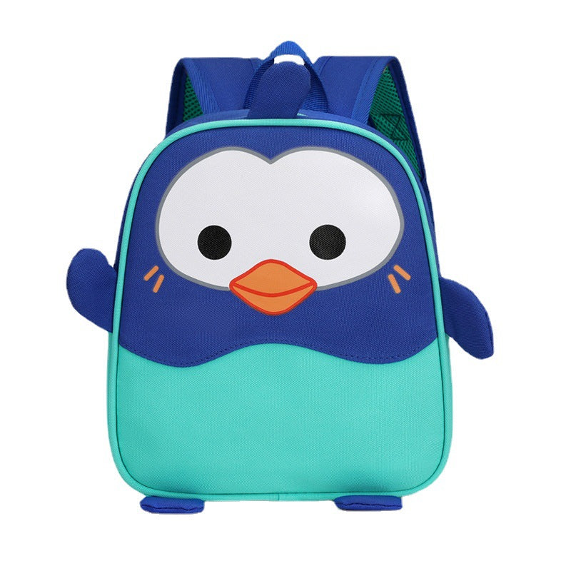 Children's Burden Alleviation Cute Penguin Waterproof Kindergarten School Bags