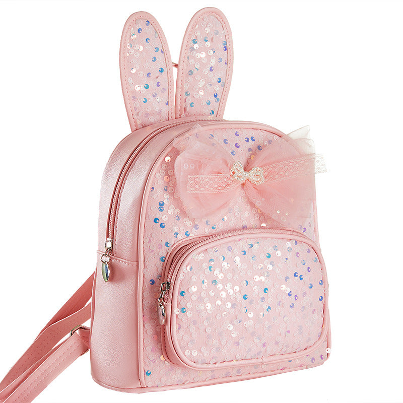 Children's Trendy Fashionable Sequins Small Cute Bow Children's Backpacks