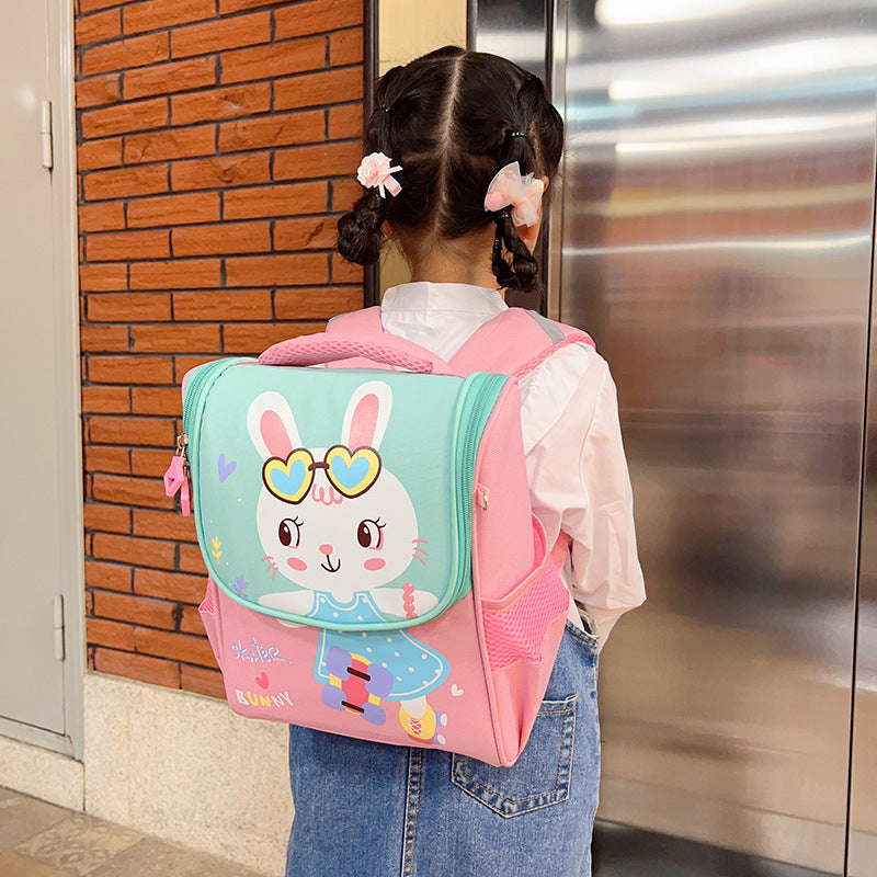 Cartoon Canvas Large Capacity Waterproof Space Kindergarten School Bags