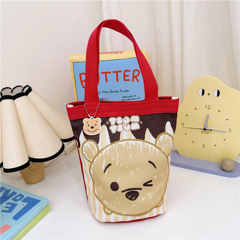 Children's Anime Bucket Portable Canvas Korean Style Children's Shoulder Bags