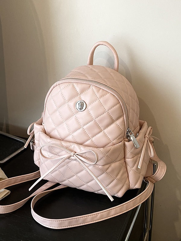 Women's Classic Style Rhombus Trendy Fashion Preppy Backpacks