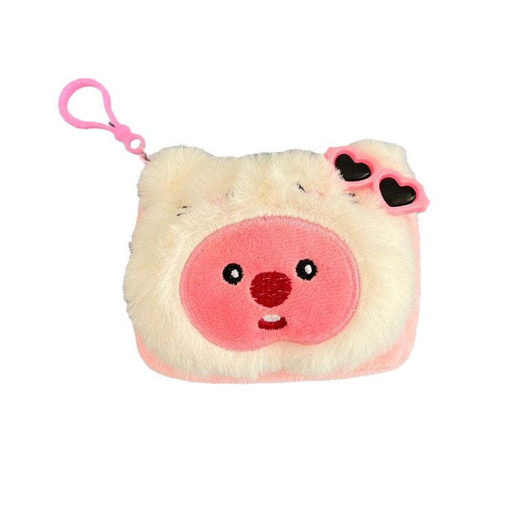 Pendentif en peluche, articles portables, rangement des porte-monnaie