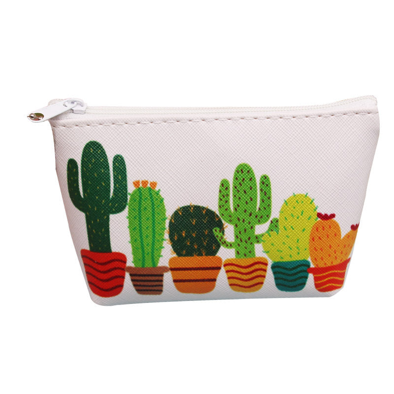 Pochettes de rangement de Cactus pour femmes, pochettes créatives de mode de dessin animé, porte-monnaie