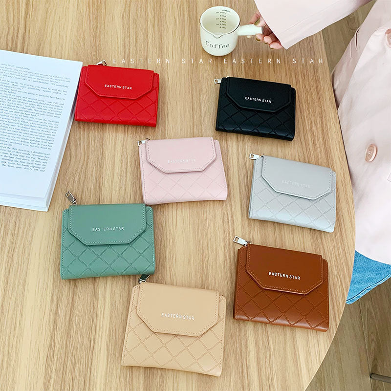 Women's Pretty Multifunctional Fashion Short Tide Ladies Wallets