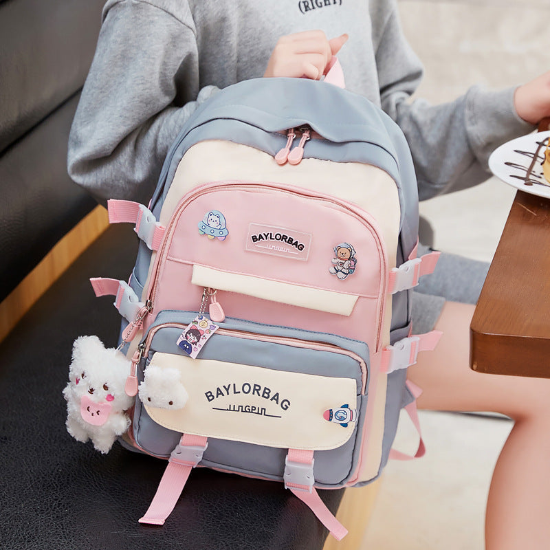 Large Capacity College Style Female Leisure Middle School Students' Schoolbags