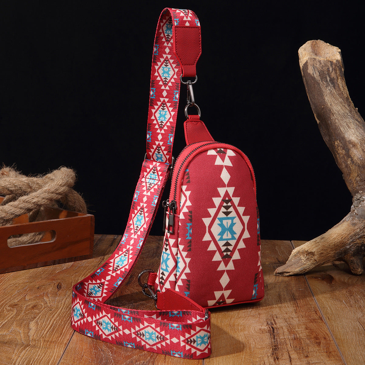 Women's Retro Canvas Printed Bohemian Hand Holding Waist Packs