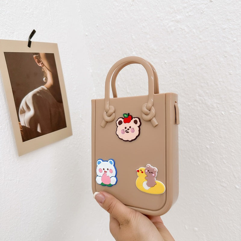 Children's Cute Cartoon Bear Silicone Mini Outing Children's Shoulder Bags