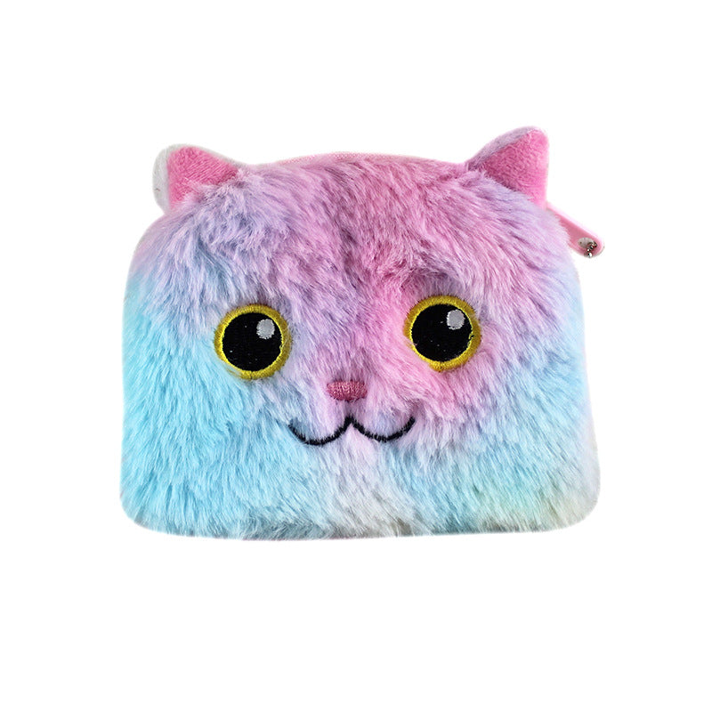 Pochettes pour écouteurs en peluche douce pour petits animaux, porte-monnaie pour enfants