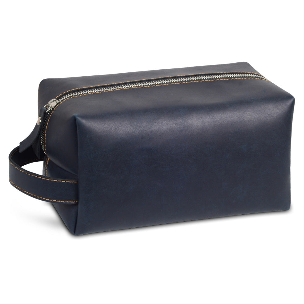 Leather Vintage Wash Large Capacity High-grade Cosmetic Bags