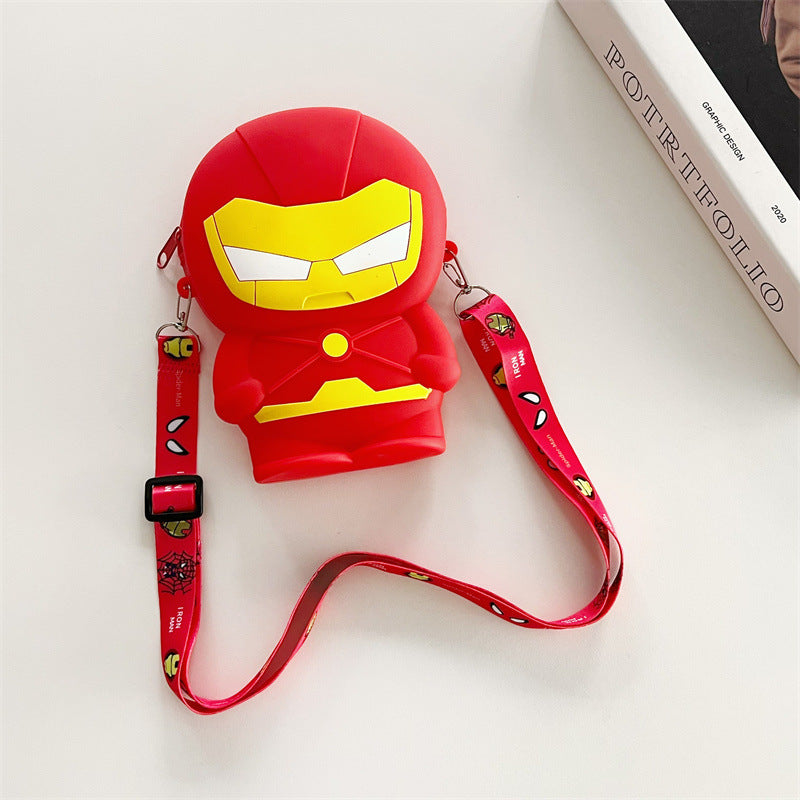 Cadeau pour garçon pour enfants Avengers Porte-monnaie mobile de dessin animé pour tout-petits