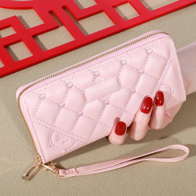 Women's Korean Style Clutch Fashion Single Zipper Ladies Wallets