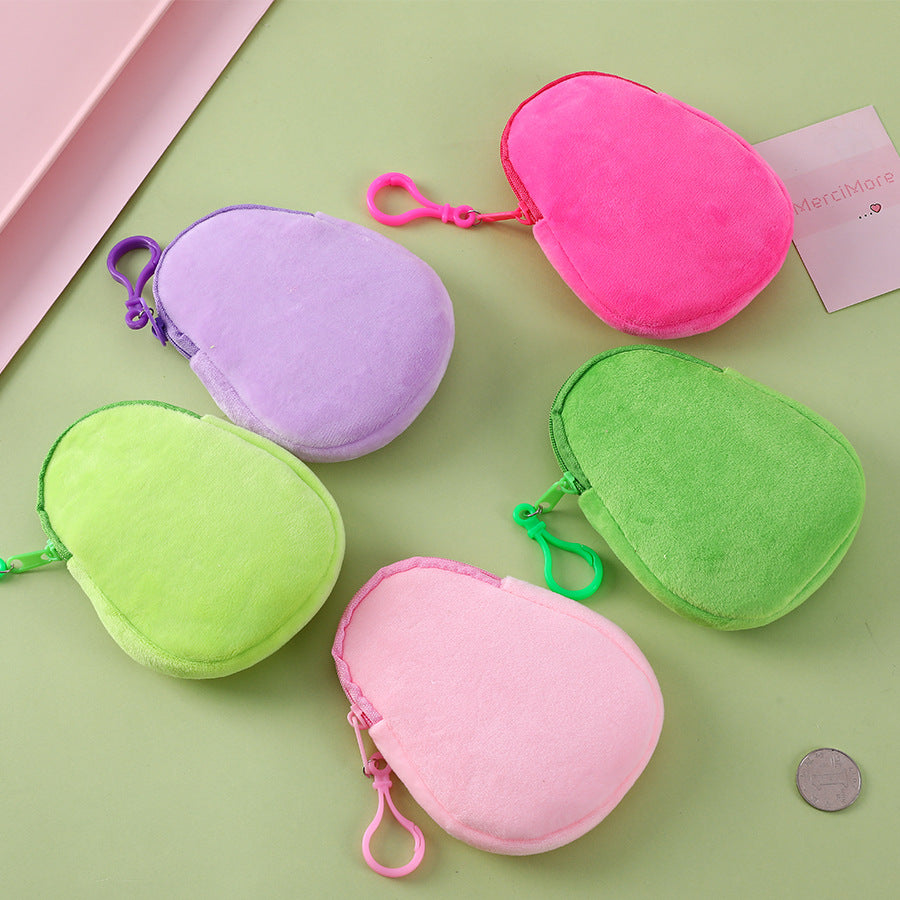 Cartoon Creative Cute Fun Avocado Expression Coin Purses