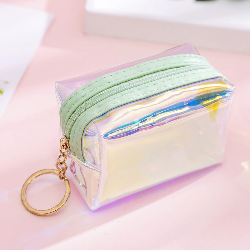 Innovative Comfortable Heart Transparent Laser Mini Coin Purses