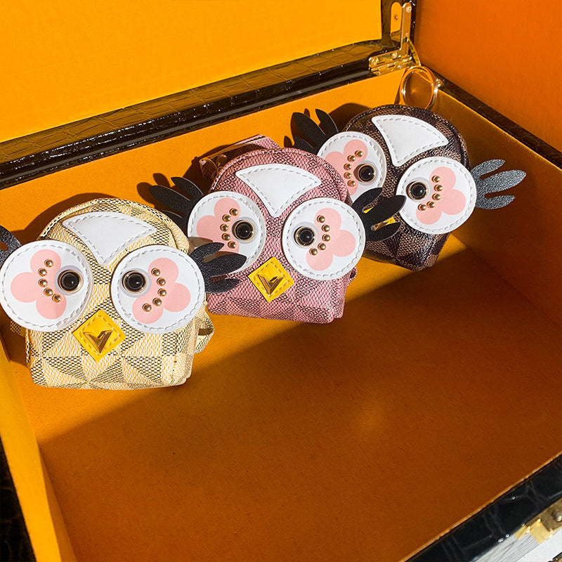 New Glamorous Versatile Cool Owl Headset Coin Purses