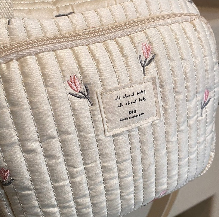 Sacs de grande capacité de couche-culotte de broderie d'ours de polyester de maman