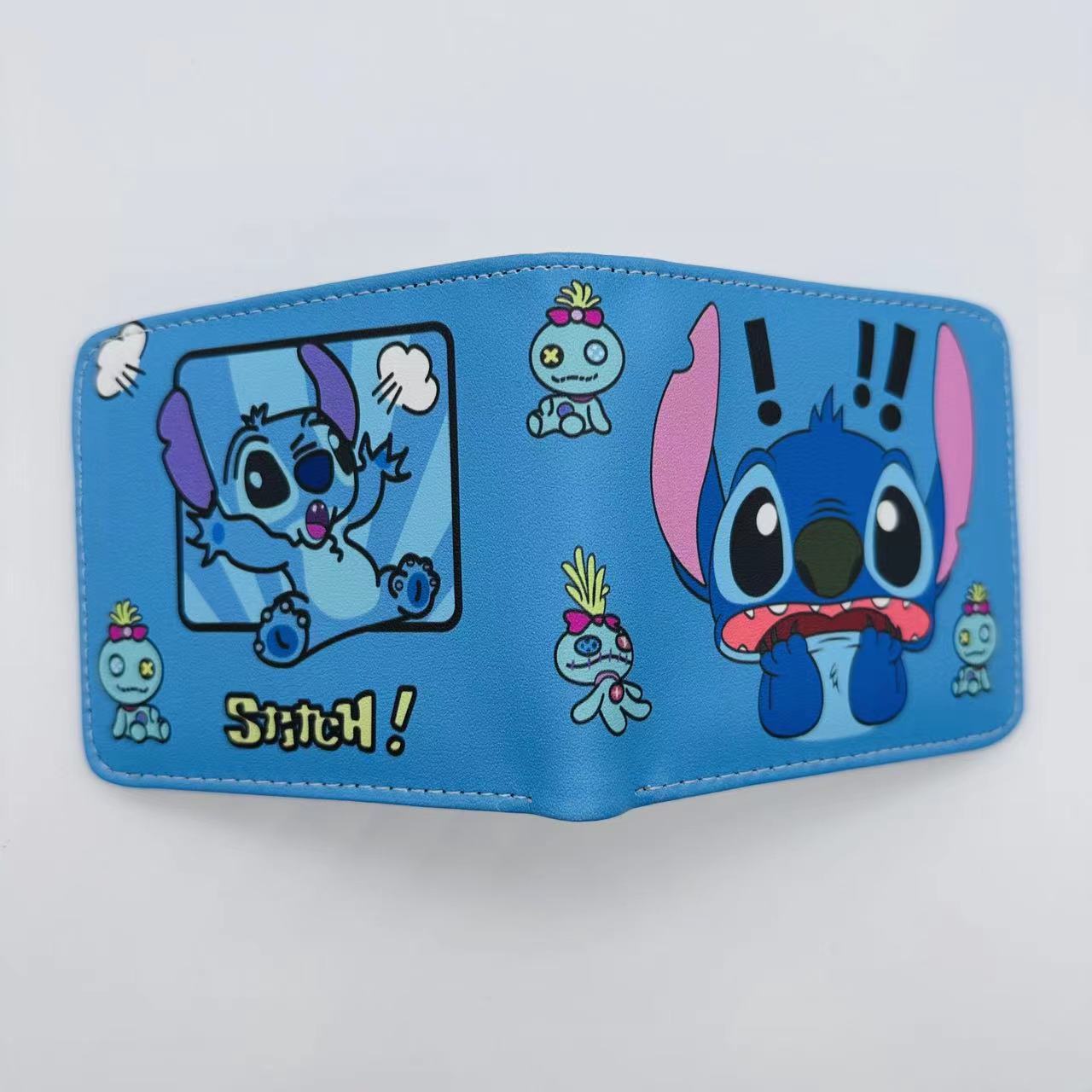 Cute Cartoon Stitch Short Blue Long Ladies Wallets