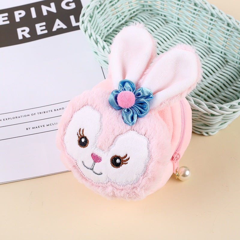 Three-dimensional Cartoon Doll Plush Chain Car Purses