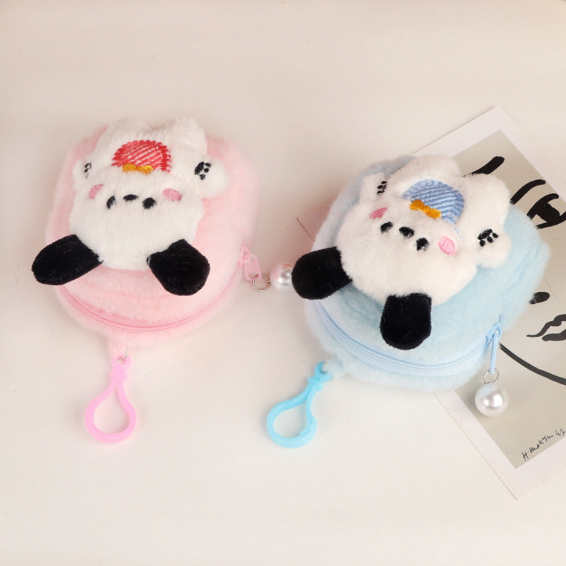 Cute Dog Three-dimensional Earphone Claw Machine Purses