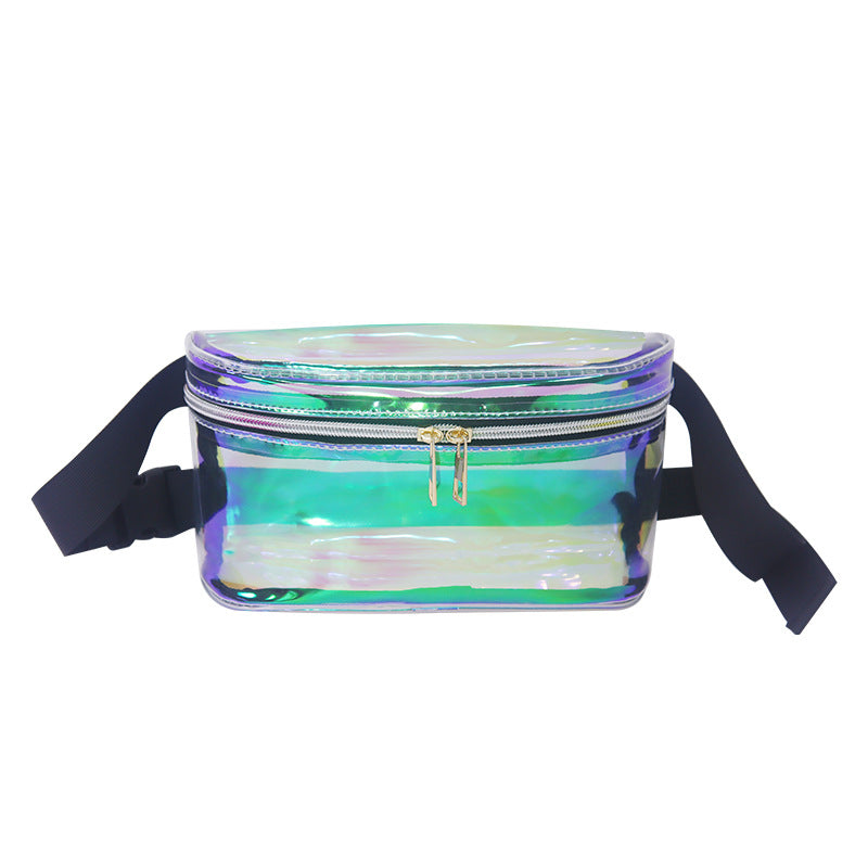 Women's Candy Color Laser Transparent Trendy Unique Waist Packs