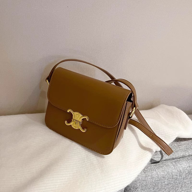 Women's Fashionable Elegant Small Square Arc High Crossbody Bags