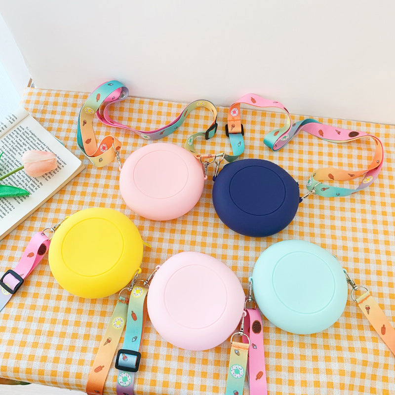 Children's Cute Small Donut Rainbow Silicone Coin Purses