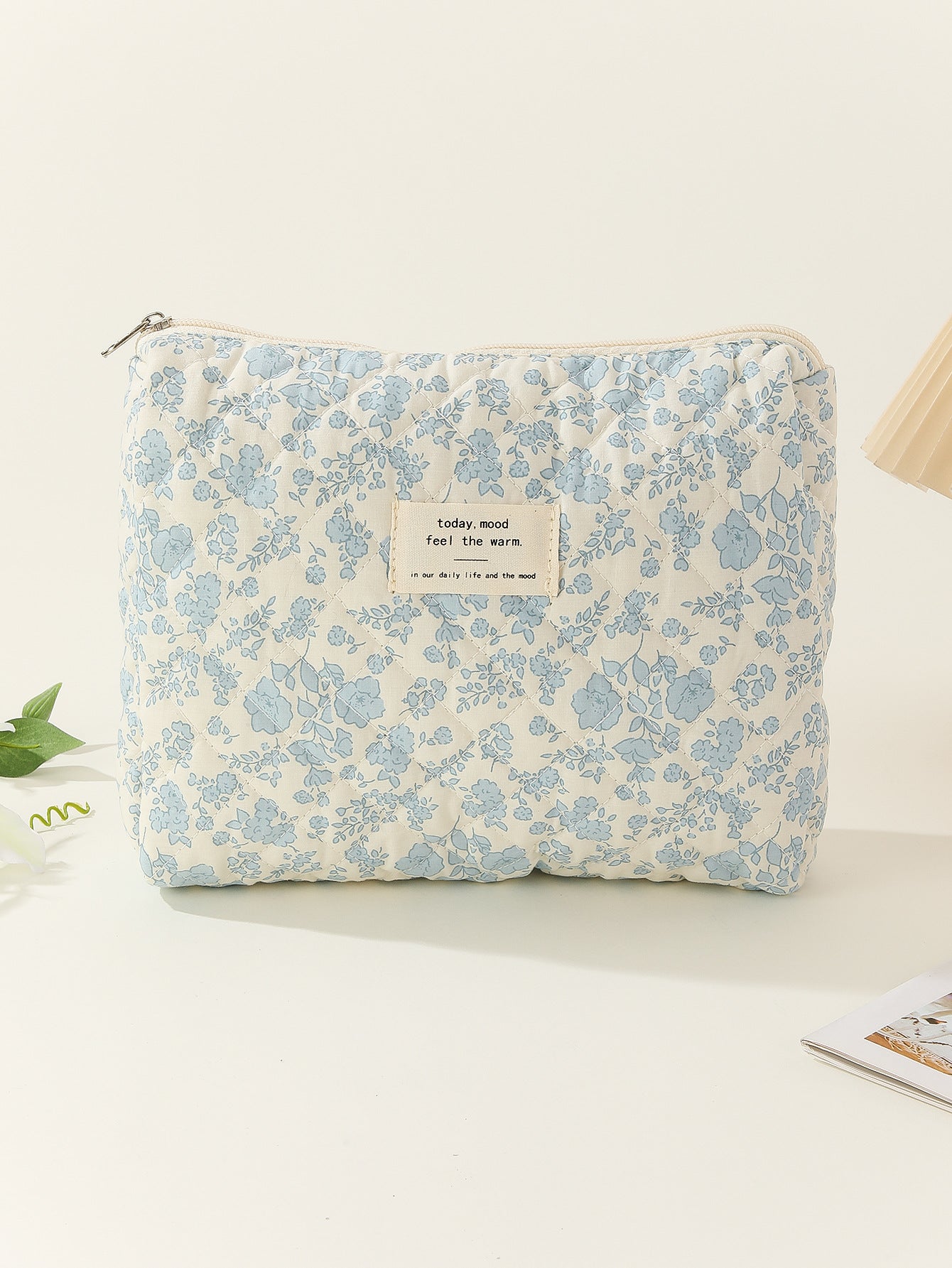 Liner Small Floral Storage Carrying Quilted Cosmetic Bags