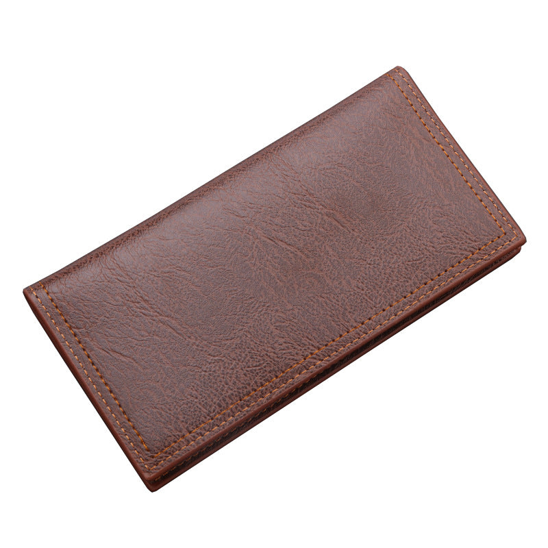 Men's Long Oil Wax Leather Gift Vintage Men's Wallets