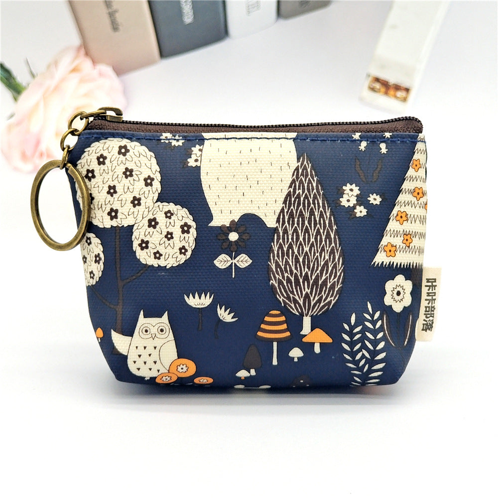 Women's Film Printed Cartoon Sier Sundries Storage Coin Purses