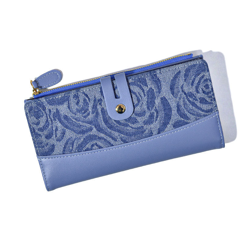 Women's Denim Pattern Korean Style Exquisite Practical Ladies Wallets