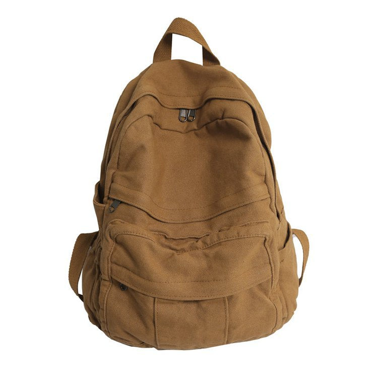 Women's Retro Large Capacity Simple High Korean Backpacks