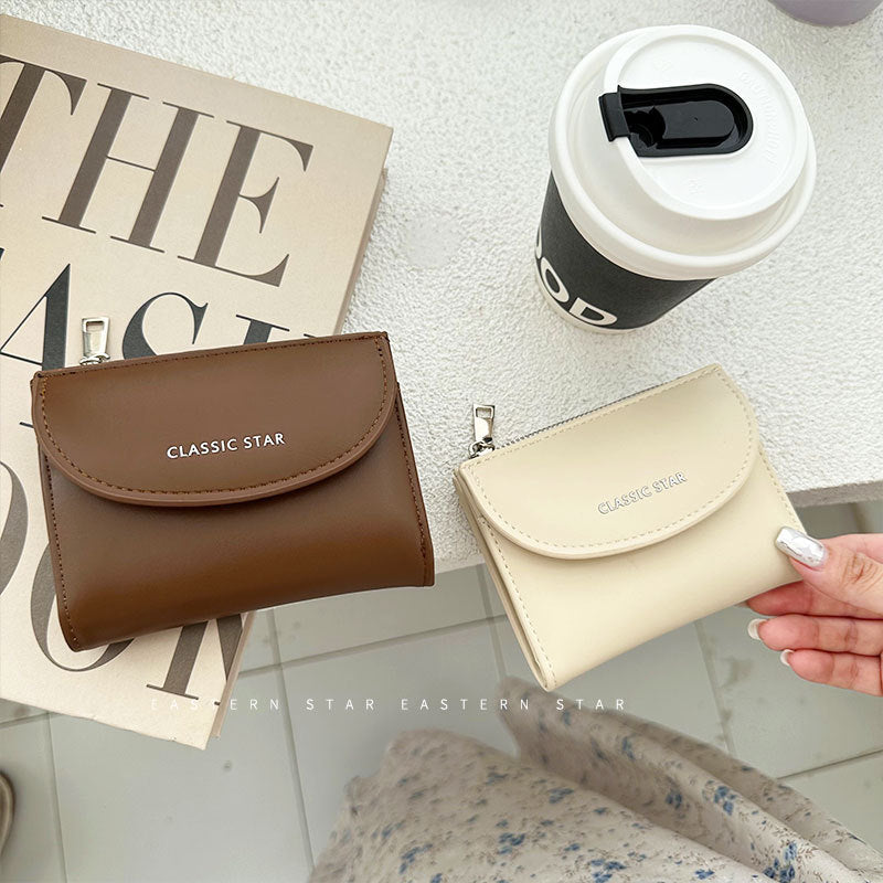 Women's Korean Style Solid Color Simple Ladies Wallets