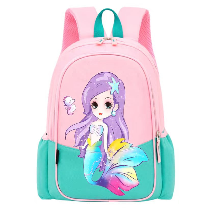 Children's Beautiful Elegant Classic Mermaid Cartoon Elementary School Students' Schoolbags