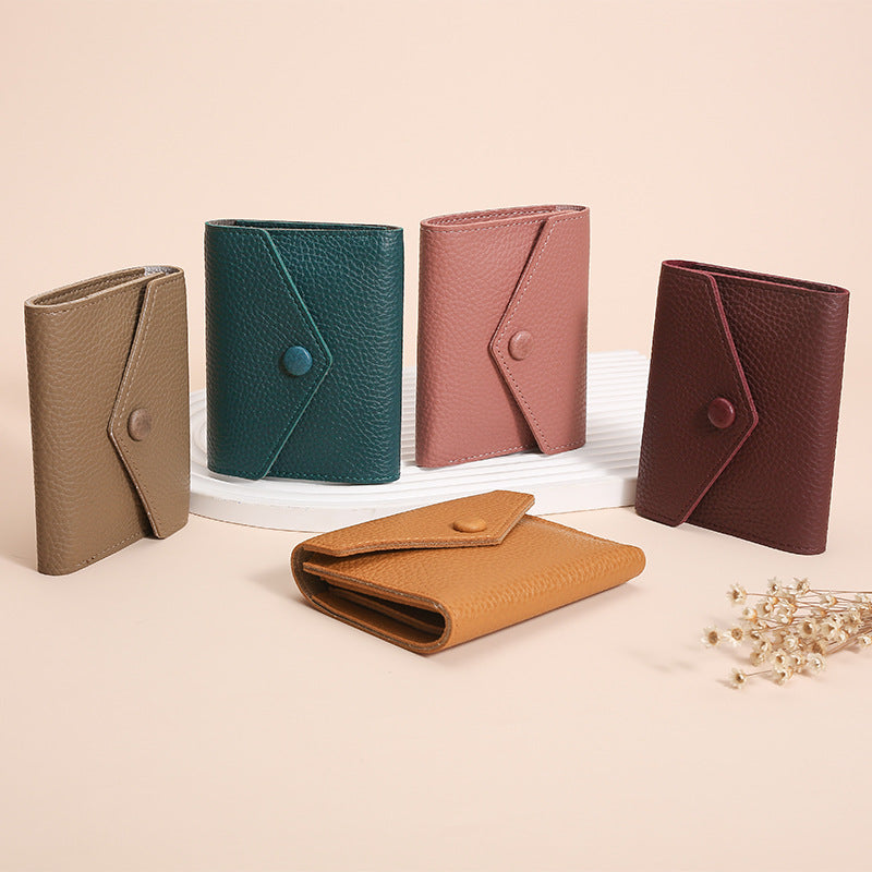 Women's Classic Simple Leather Small Three-in-one Ladies Wallets