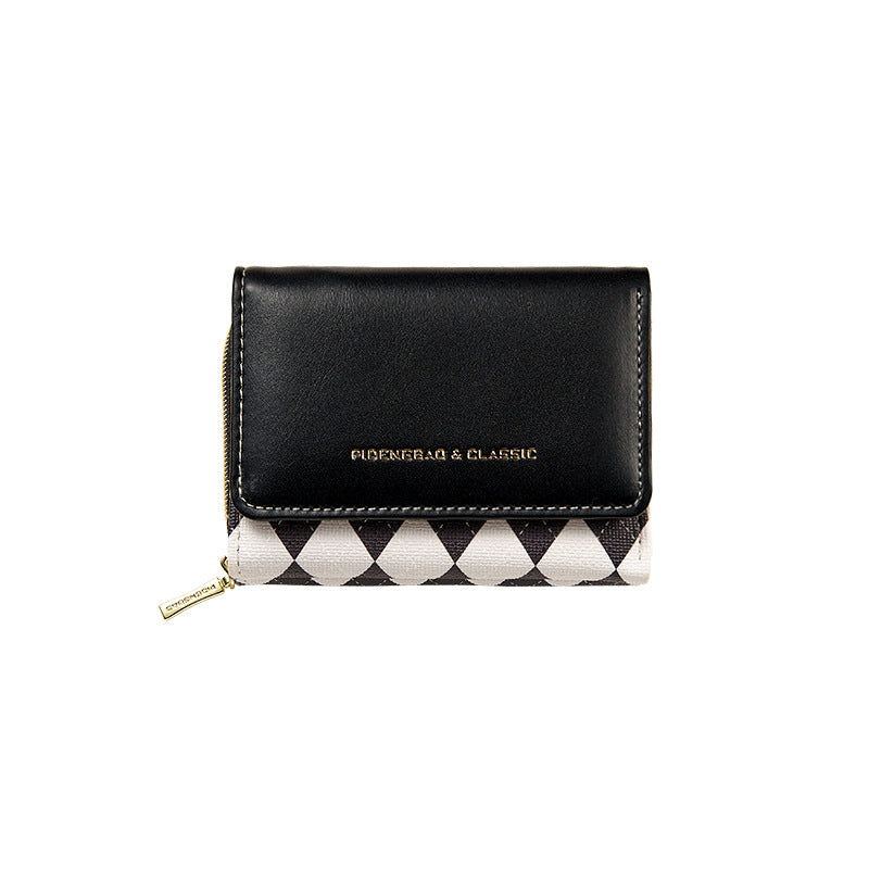 Women's New Short Diamond Fashion Compact Ladies Wallets