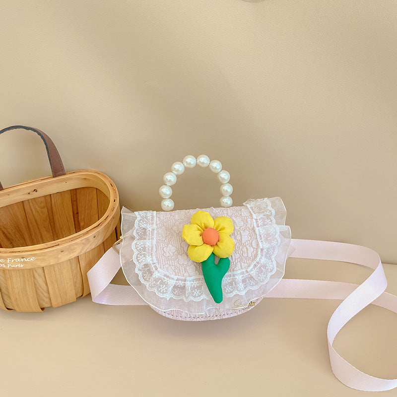 Children's Cute Flower Exquisite Mini Fashion Princess Children's Shoulder Bags